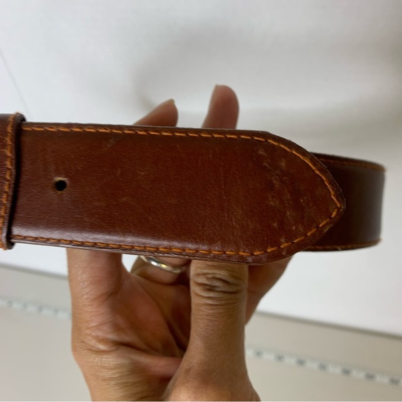 Y2K Coquette Boho Brown Genuine Leather Belt Size In the Picture - Picture 5 of 13